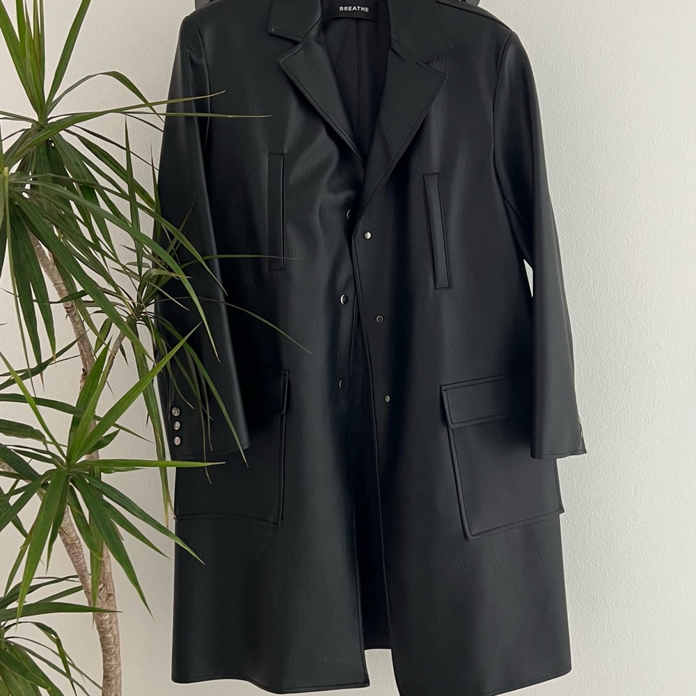 Source Unknown Leather Coat - image 6